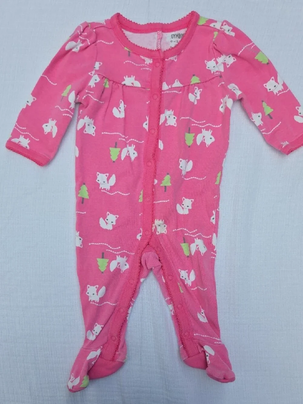 Baby Girl 5-pack Pink Multi Footed Sleepers 0-3 Months